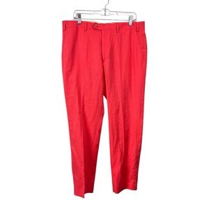 Lauren Ralph Lauren Pants Slim Fit Mens 36x30 Pink 100% Linen Casual Golf Beach
